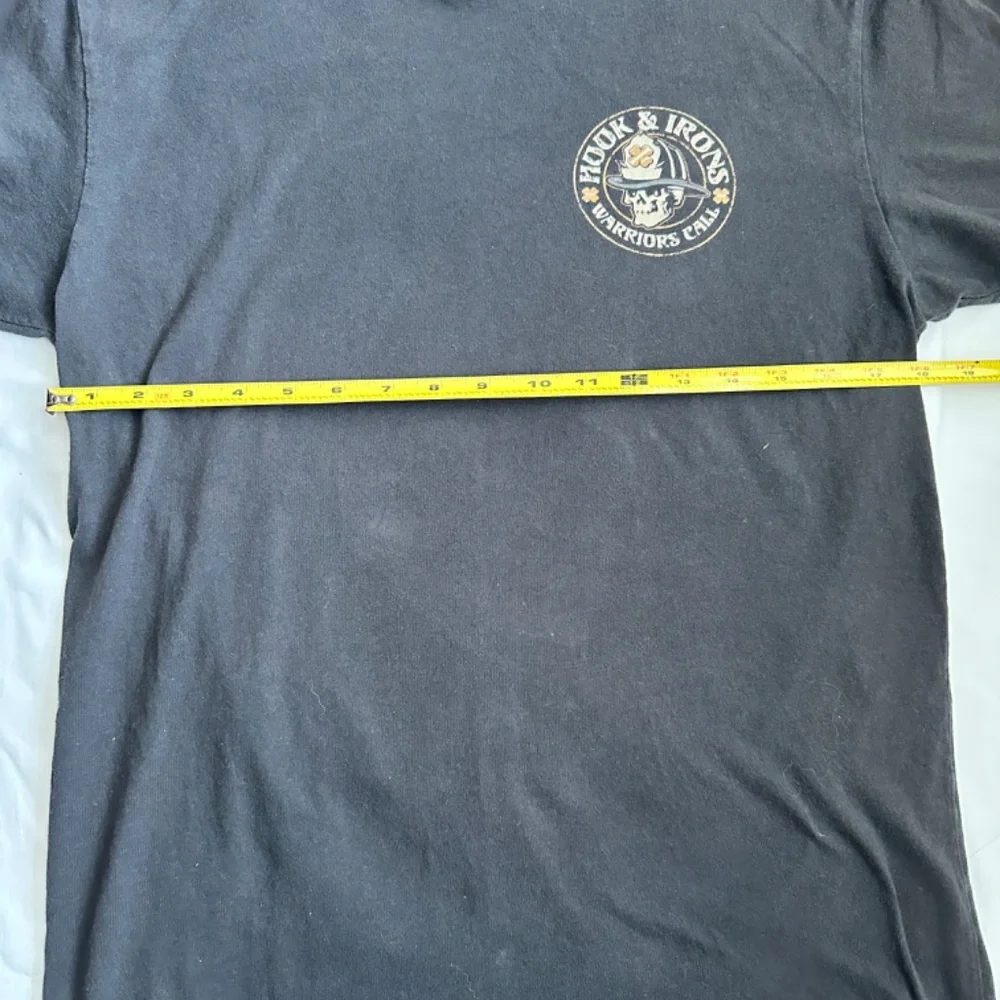 Hook & Irons Warriors Call Firefighter T-Shirt 100% Cotton Sz M Irish Heritage